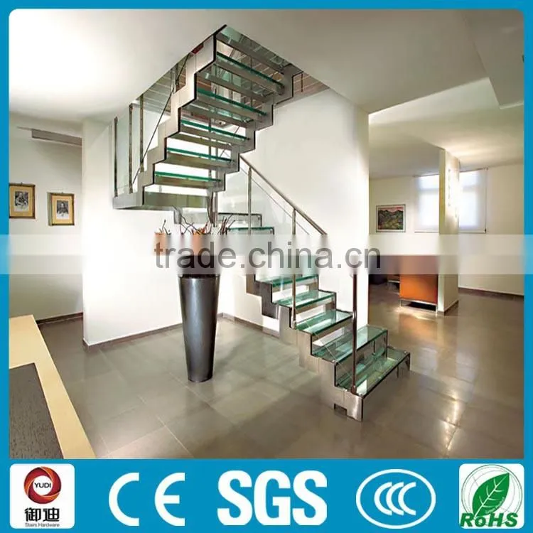 tempered glass staircase and L-Shape staircase