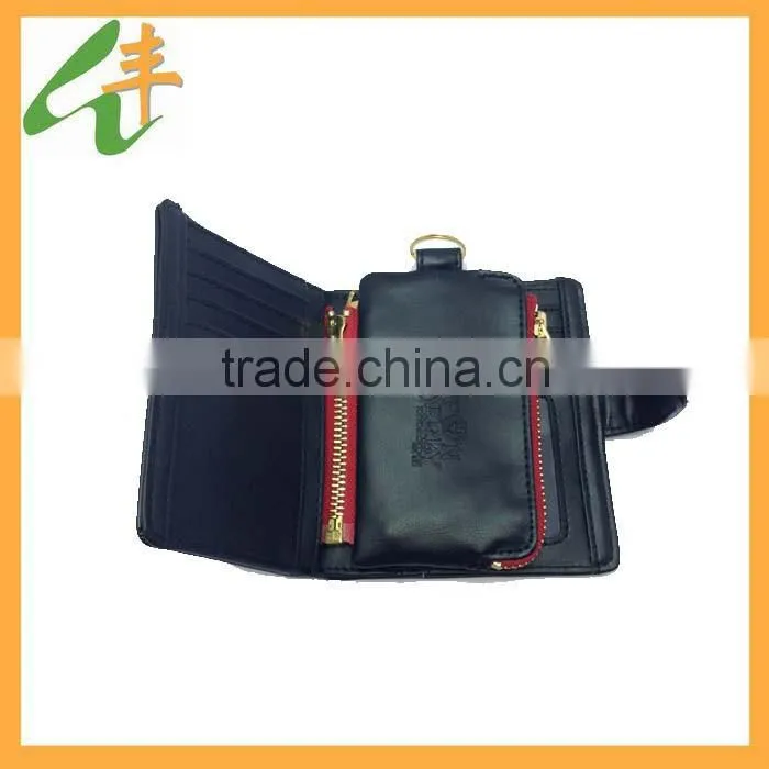 Simple design leather wallet for men with RFID