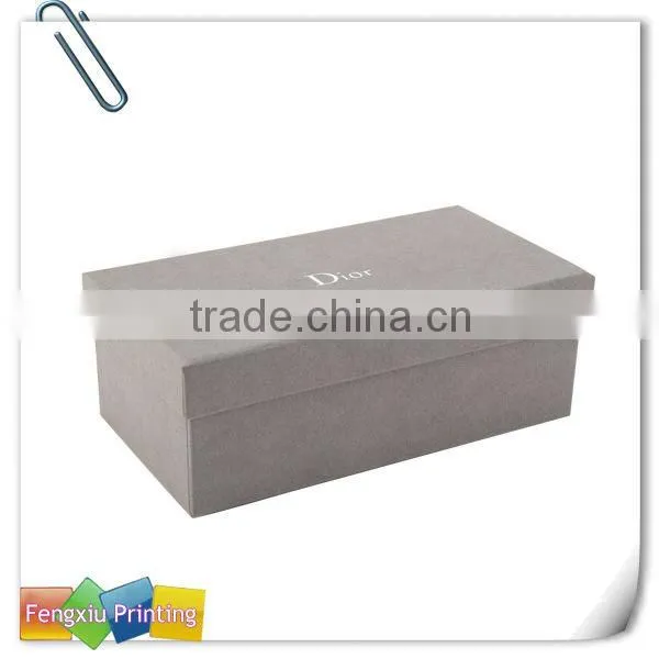 White Cardboard Shoe Box with Tissue Paper