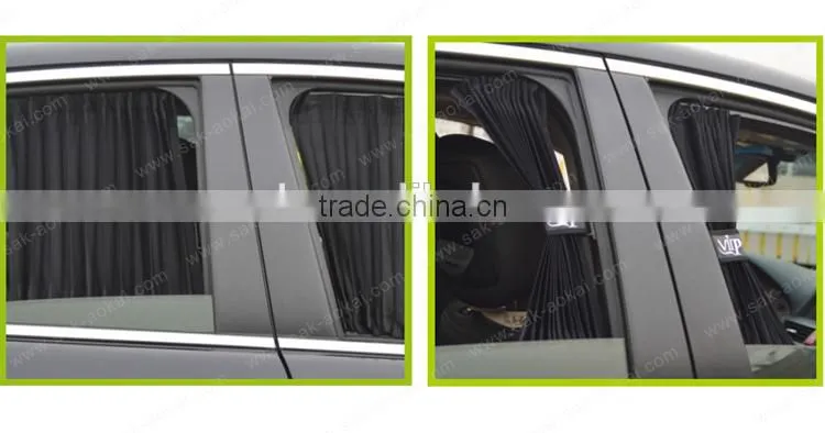 Factory price polyester cloth car side window curtain with car curtain rail