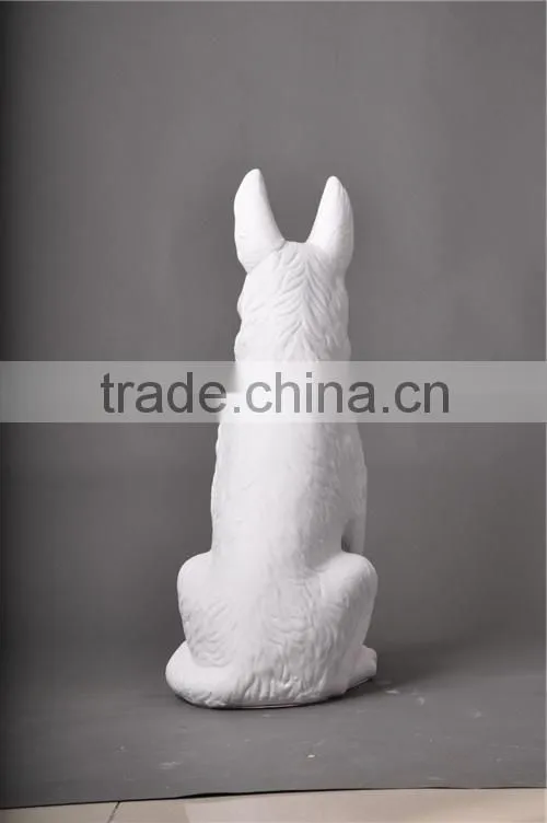 Fiberglass dog mannequins for display