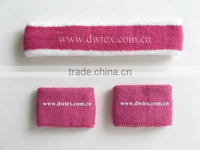 Wholesale cheap sports sweat cotton wristband headband