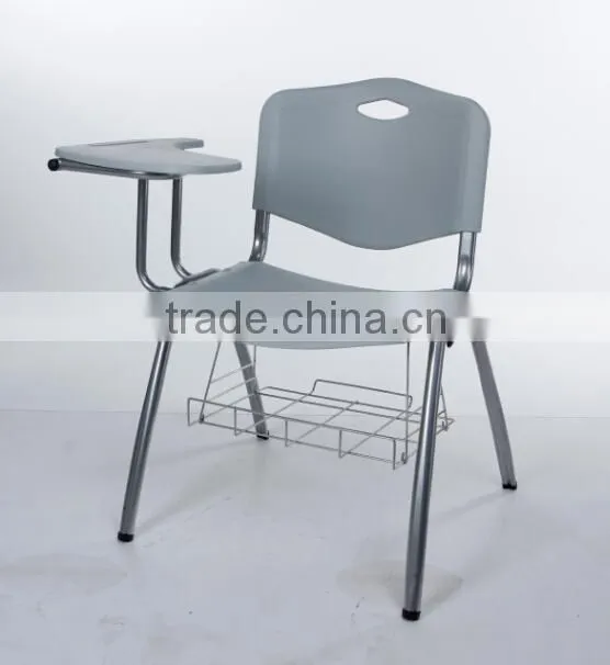 K/D stackable plastic university adult chairs with basket 1007c