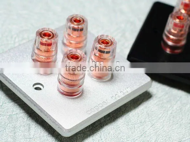 Hi end red copper Speaker Connector Wall Plate