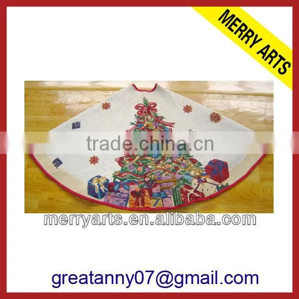 Yiwu market china supplier handmade cheap velvet christmas tree skirts 60