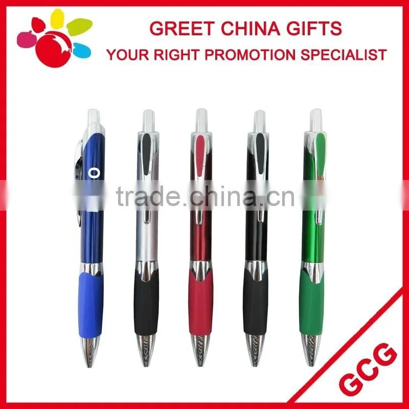 Promotional Customized Logo Click Wooden Bamboo Ball-Point Pen with Plastic Clasp