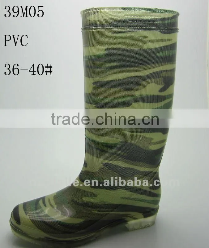 Military fatigues rain shoes