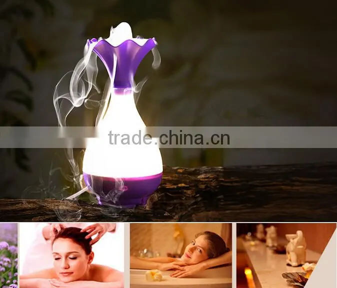 5 Color decorative Ultrasonic Home Aroma Humidifier Air Diffuser Purifier Atomizer Essential Oil Diffuser Mist Maker Fogger