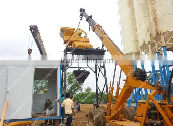 Mobile concrete mixing batch plant for sale