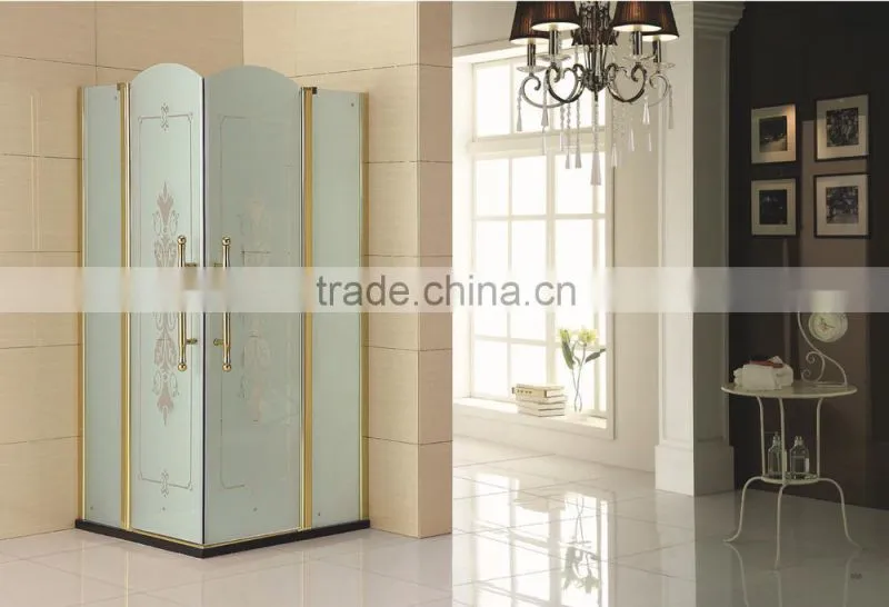 Corner sliding door and tempered glass shower bathroom