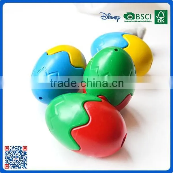 2016 novelty custom egg shaped wax crayon for drawing with high quality