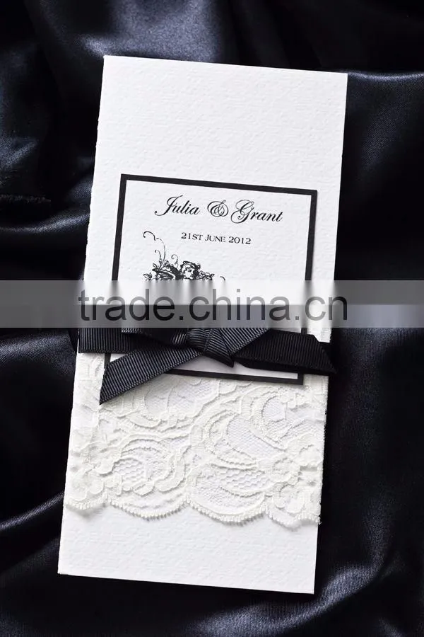 2016 newmengxing unique handmade wedding invitation lace fans, lace wedding invitations
