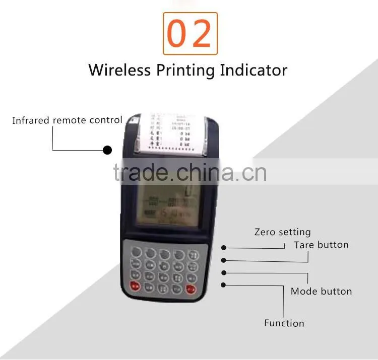 2T-30T Wireless LCD Display Printing Crane Scale