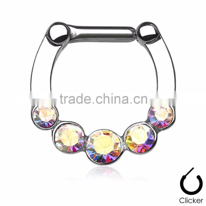 Surgical Steel Septum Clicker Nose RIngs