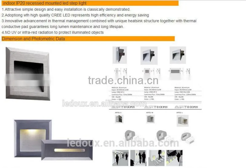 indoor wall light for led step light