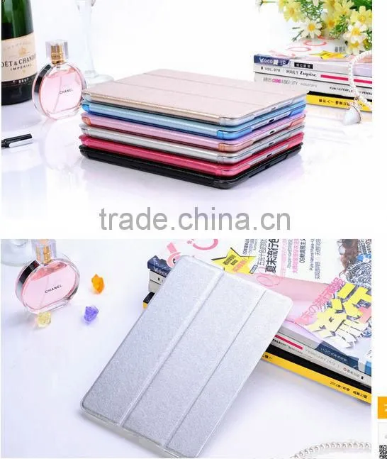 PU leather three folder best for ipad air case D0110