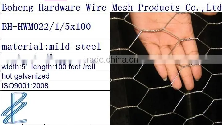 2016 Good Sales!! 24 Hot Galvanized Hexagonal Wire Mesh for Cleaning Stock