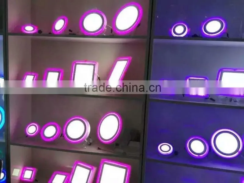 round LED panel light white +blue bi-color two color LED decorative ceiling lihgt 2016 hotsale exporting product made in China