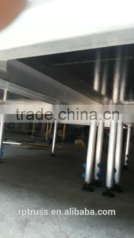 Hot selling RP aluminum plywood portable stage with adjustable legs