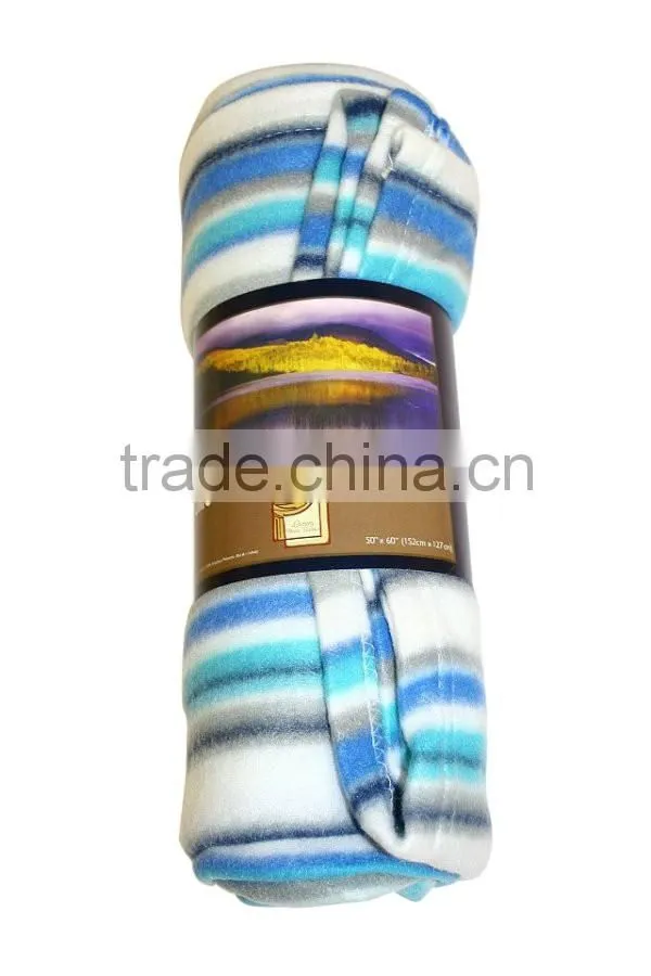 colorful cheap promotional printed polar fleece gifts blanket