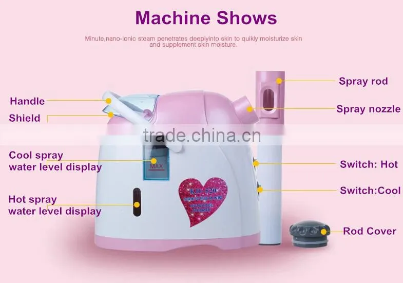 Beauty salon electric vapor ozone facial steamer