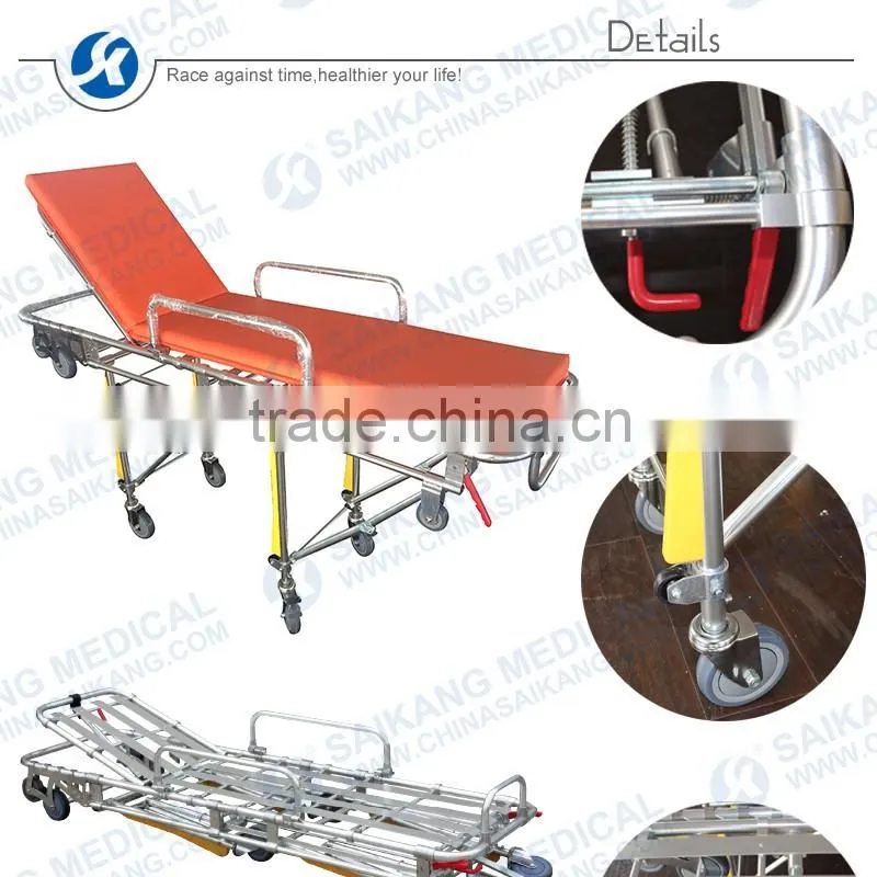 SKB039(C) Aluminum Alloy Medical Stretcher Trolley For Ambulance