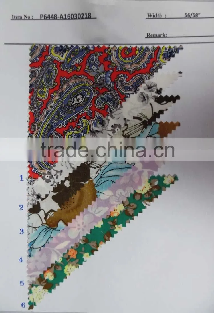 cheap textile in fabrics cotton printed fabrics stock P6412-A16030209