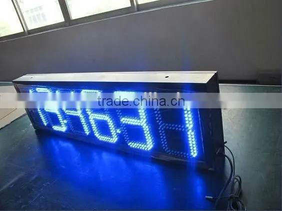 5 inches red color outdoor waterproof Led Time And Temperature Sign Board