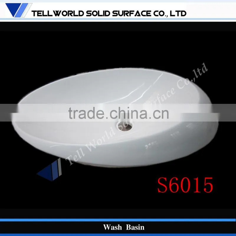 Acrylic solid surface modern ceramic sinks wash basin