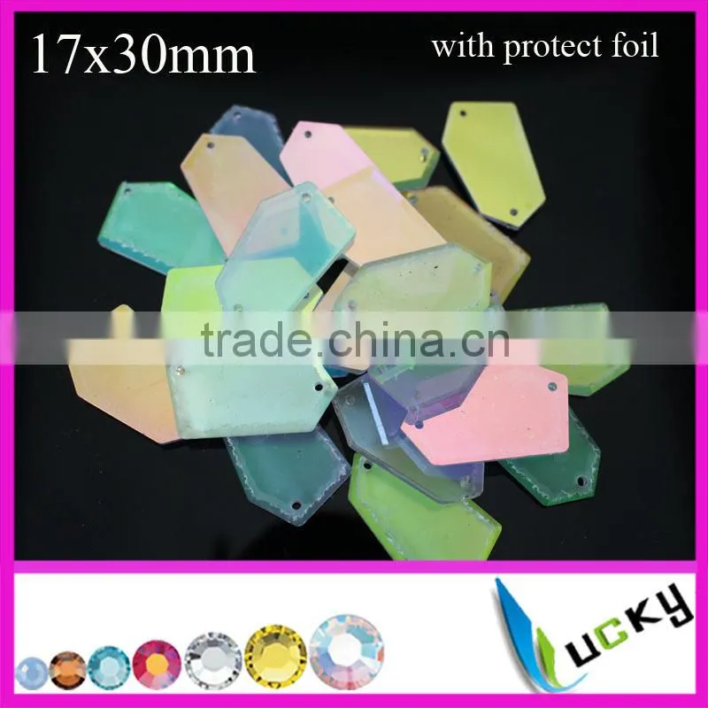 shape sew-on acrylic mirror for long sress