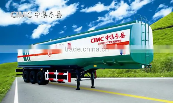 CIMC ISO Standard 3 Axle 50000L Steel Fuel Tanker Semi Trailer Capacity 40 Ton
