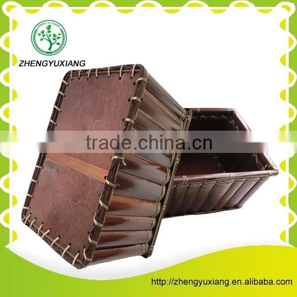 Rect bamboo handicrafts basket for kitchen accessories