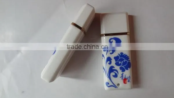 Present blue + white porcelain USB 32GB 2.0 Flash Drive Memory Stick Pen Thumb