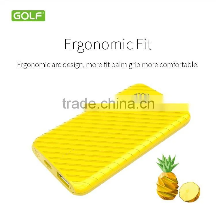 GOLF portable 8000 mah pineapple battery charger