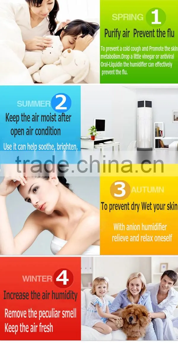 china supplier water mist humidifier mini water humidifier