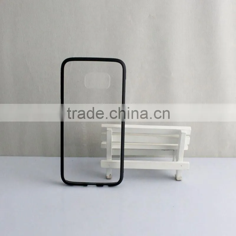 clear pc back +tpu edge phone case for samsung galaxy s7 edge tpu pc case