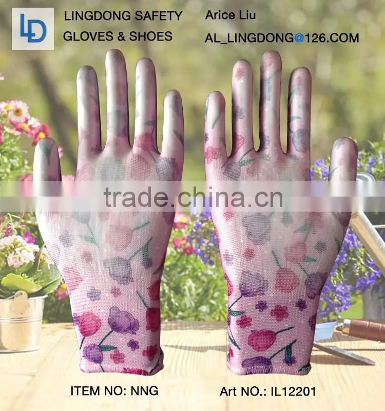 ESD PU Coated Carbon Nylon gloves