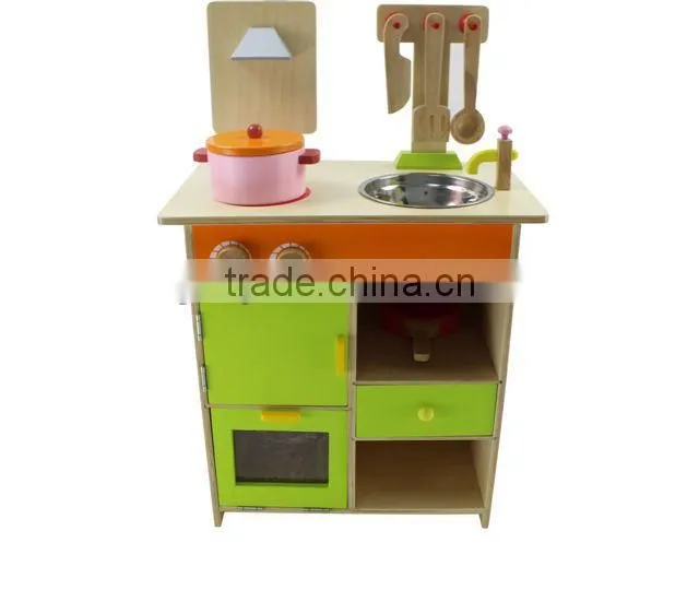 Wooden chinese toys kitchen play set for kid,wood kitchen toy