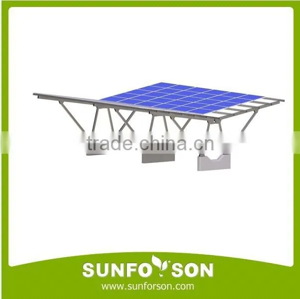 Double Row Solar Panel Aluminum Carport Structure PV Mounting Support System