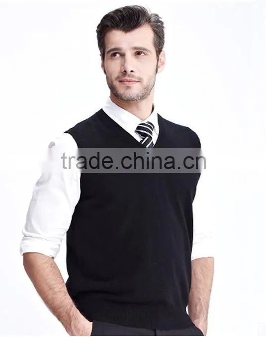 2015 autumnand winter newest man's knitted vest pullover sweater