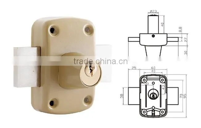 0548 High security sliding ibutton card rim lock
