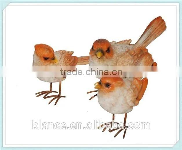 resin bird figurine with long feet home and garden decor