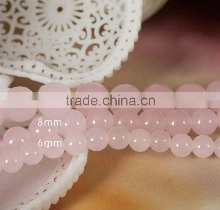 Natural charming rose quartz crystal beads bracelet wholesale