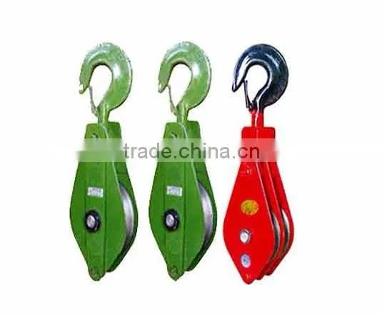 Hook type pulley, Lifting pulley, Open type pulley