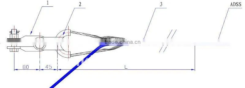 Tension set for ADSS cable