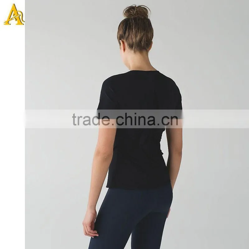 women blank fashion new trend style black t shirt