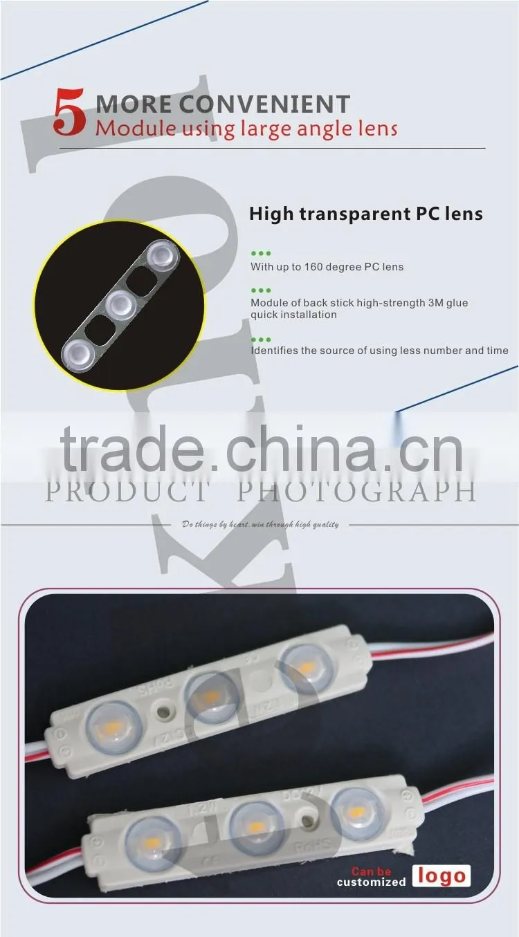 smd 3 led module 2835 ip67 waterproof led module12v injection mold technology plastic led injection module for channel letter
