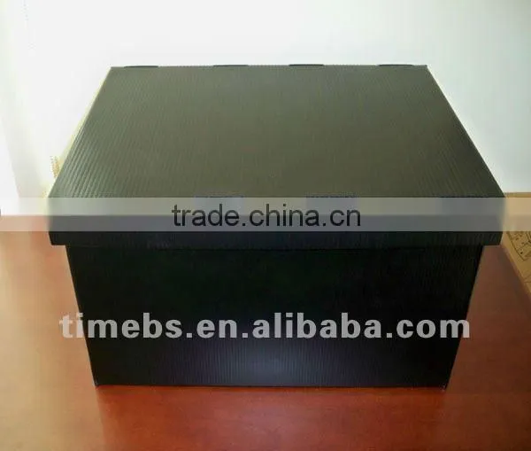 Collapsible esd corrugated plastic box