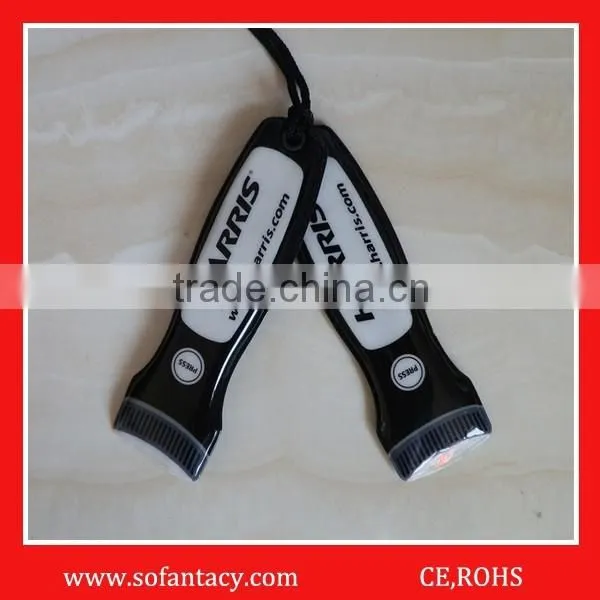 cheapest PVC flashlight torch with clients' logo