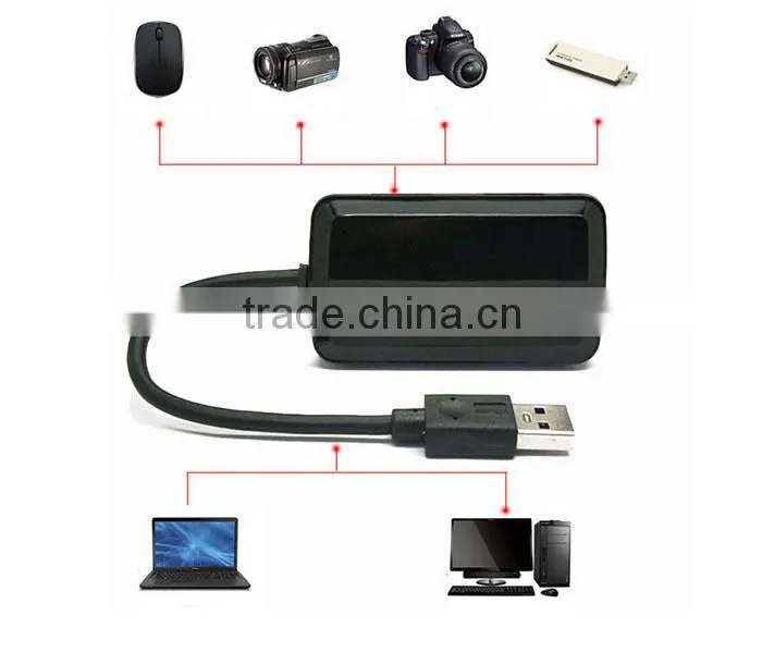 4-Port USB 3.0 Portable Compact Hub For PC Laptop Super Speed 5Gbps
